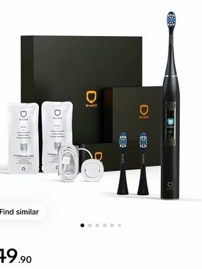 BrushO Electric Toothbrush Set in Black